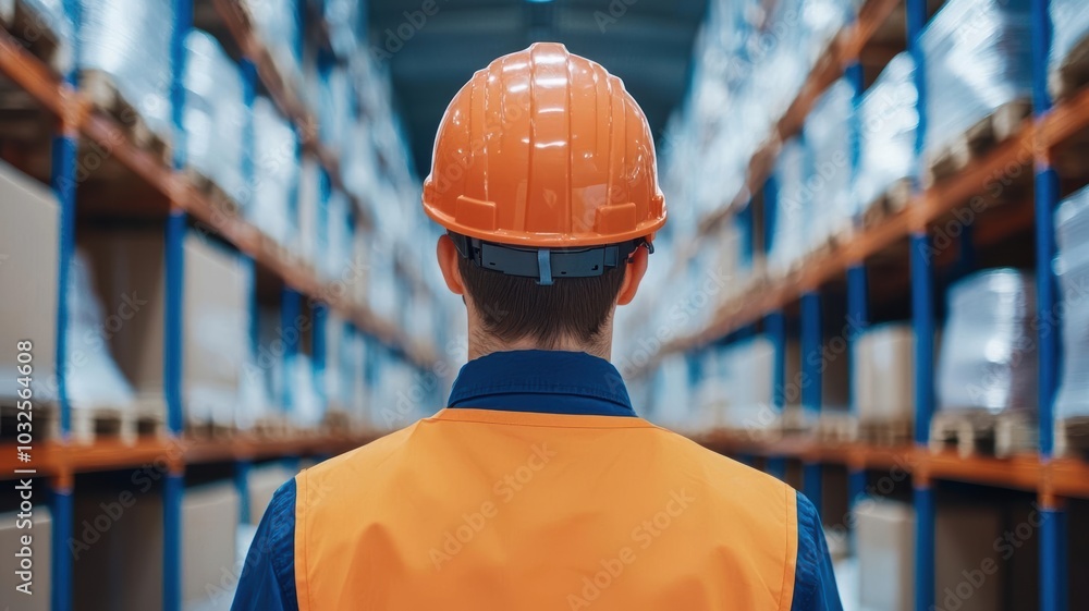 Workers using handheld inventory scanners in a well-organized warehouse, shelves labeled, warehouse management, inventory processes Workers using handheld inventory scanners in a well-organized warehouse, shelves labeled, warehouse management, inventory processes