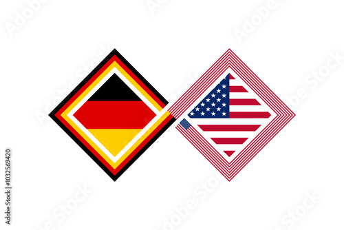 deal concept. german and american english language translation icon. vector illustration isolated on white background