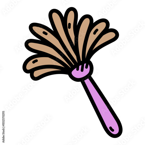 Feather Duster Doodle Illustration