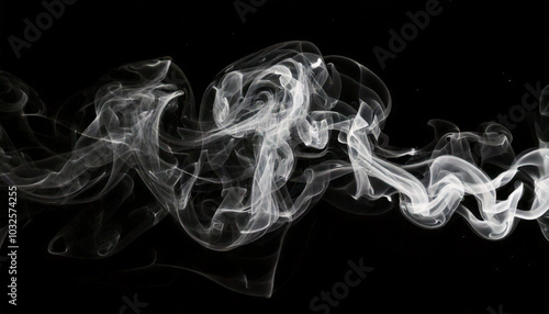  White smoke on black background