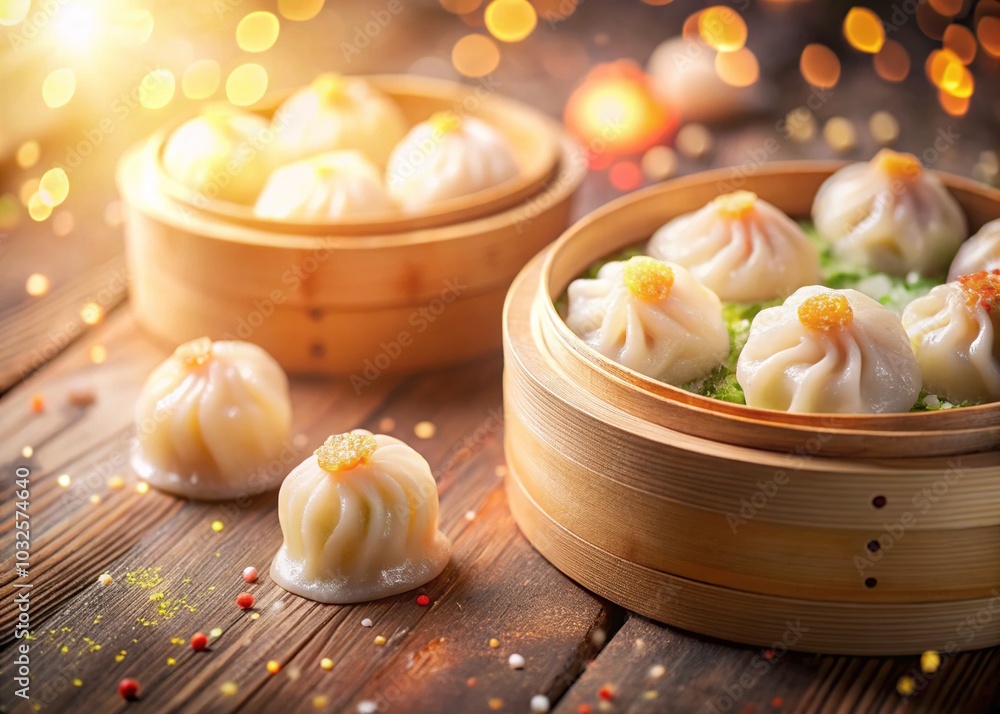 Adorable Dim Sum Pattern Food Illustration Adorable Dim Sum Pattern Food Illustration