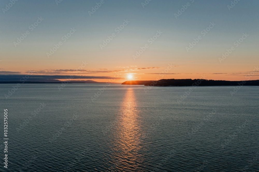 Sunset in the Puget Sound. Seattle, Washington Sunset in the Puget Sound. Seattle, Washington