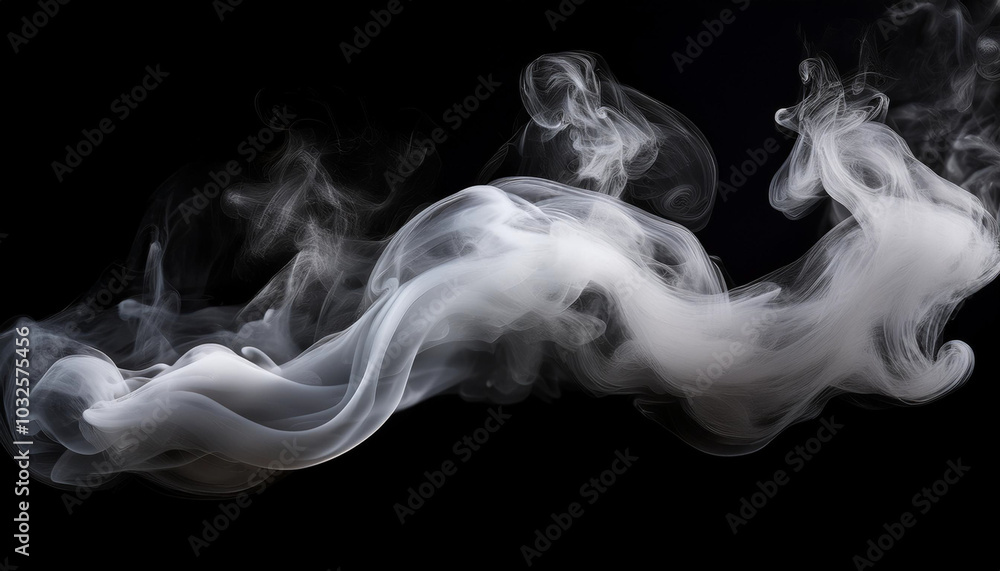 White smoke on black background White smoke on black background