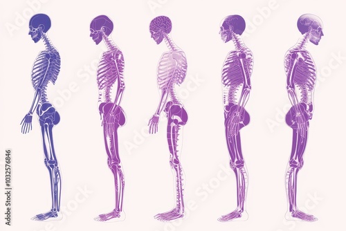 illustration, anatomy of people with bad posture