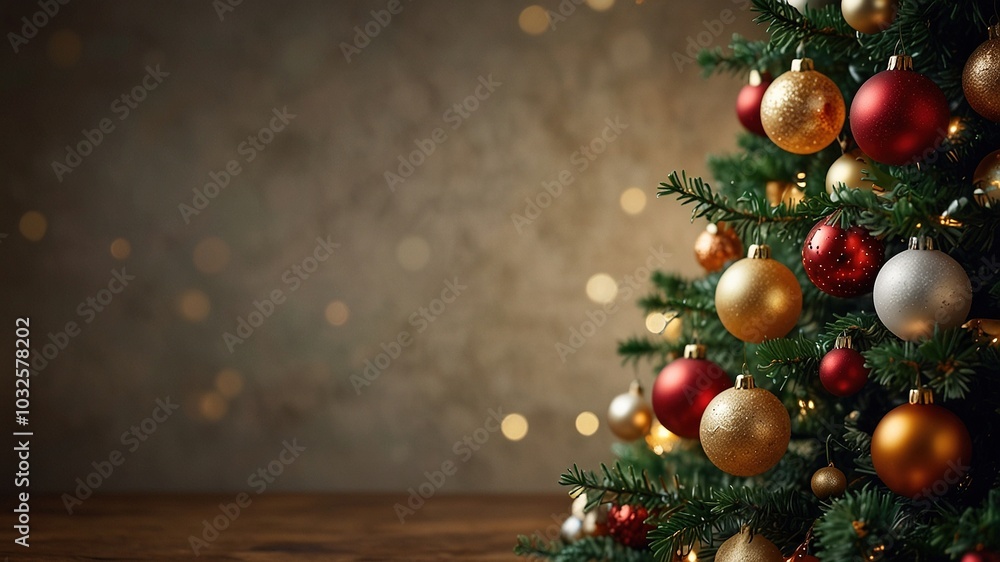 Celebrate the season with a minimalist Christmas tree, adorned with glowing lights and colorful ornaments, creating a warm and joyful atmosphere for holiday greetings. Celebrate the season with a minimalist Christmas tree, adorned with glowing lights and colorful ornaments, creating a warm and joyful atmosphere for holiday greetings.