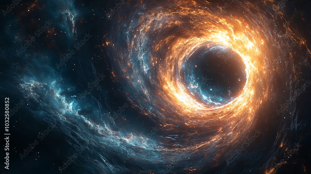 Astronaut Confronts Cosmic Abyss Near Swirling Black Hole Astronaut Confronts Cosmic Abyss Near Swirling Black Hole