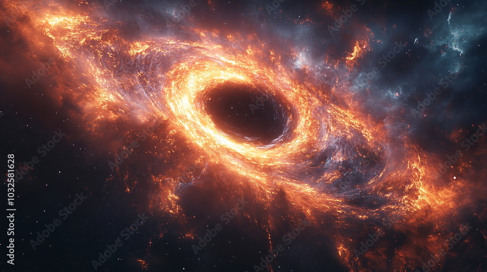 Astronaut Confronts Cosmic Abyss Near Swirling Black Hole Astronaut Confronts Cosmic Abyss Near Swirling Black Hole