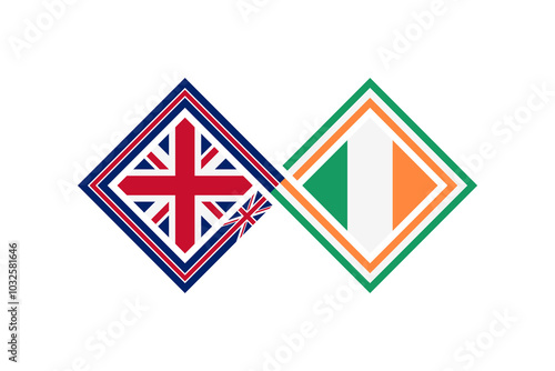 deal concept. english and irish language translation icon. vector illustration isolated on white background