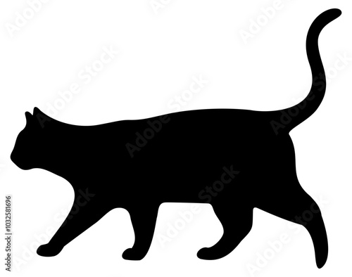 Cat Silhouette | Black Cat Artwork | Vector Feline Illustration