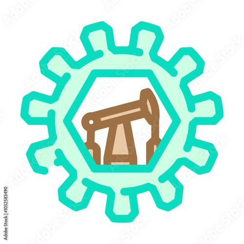 oil industry factory color icon vector. oil industry factory sign. isolated symbol illustration