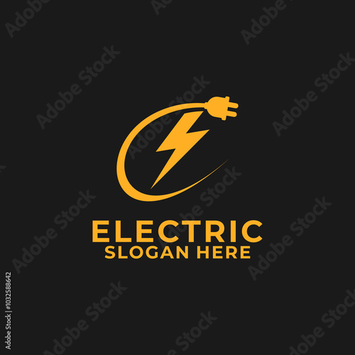 Electric Logo Bolt Energy Company, Thunder Electric Lightning Bolt Logo