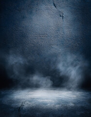 Gray studio background grunge foggy texture with dark edges and light center black and white vertical backdrop
