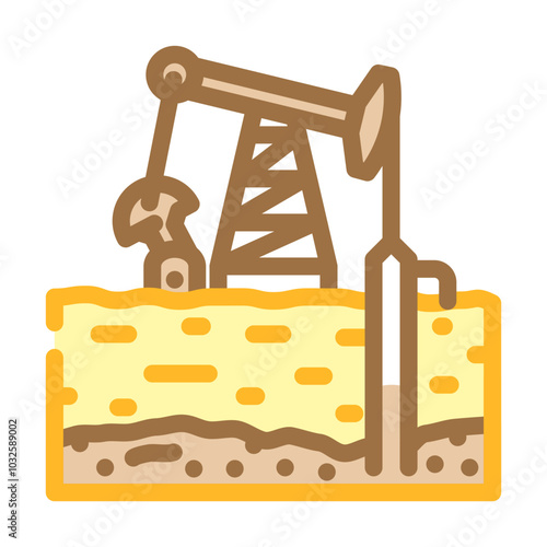 extraction oil industry color icon vector. extraction oil industry sign. isolated symbol illustration
