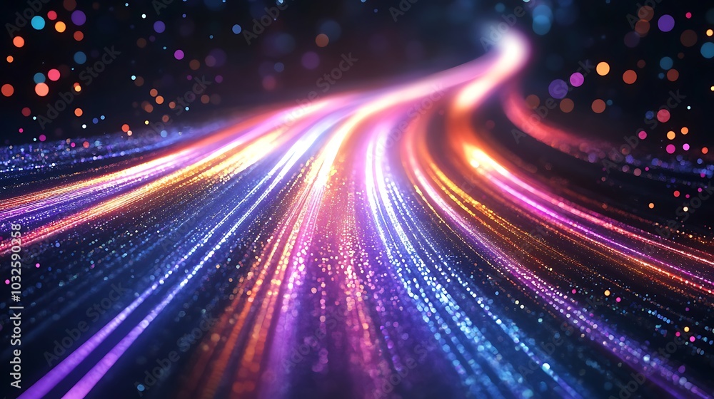 Holographic logo bursts with dynamic light trails and room for text
Holographic logo bursts with dynamic light trails and room for text