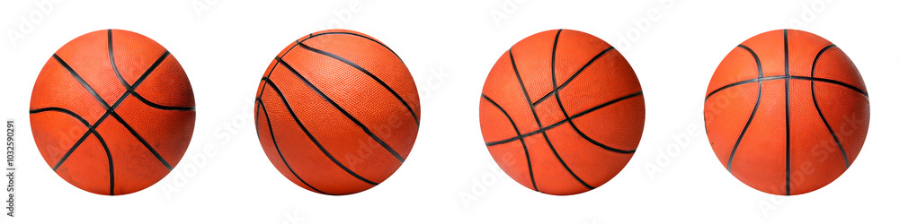 Fototapeta premium 3D photo-realistic basketball ball isolated