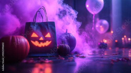 Halloween themed shopping bags