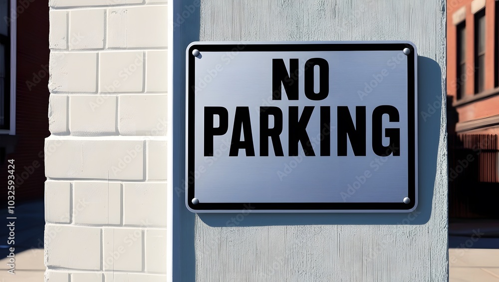 A white sign indicates private property, no parking, with the message A white sign indicates private property, no parking, with the message