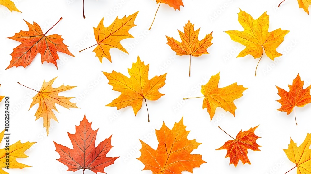 Vibrant Autumn Leaves - A Colorful Display of Maple Foliage in Seasonal Beauty Vibrant Autumn Leaves - A Colorful Display of Maple Foliage in Seasonal Beauty
