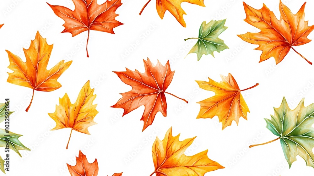 Vibrant Watercolor Autumn Leaves: A Stunning Capture of Fall's Palette Vibrant Watercolor Autumn Leaves: A Stunning Capture of Fall's Palette