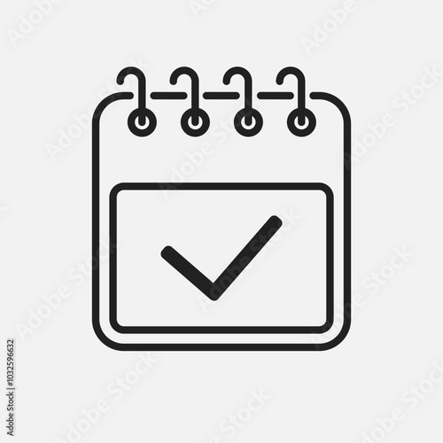 Icon page calendar - done, yes, success, check