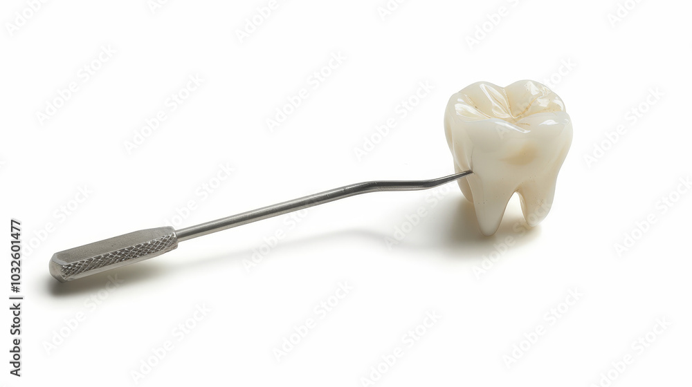 tooth and tools on white tooth and tools on white