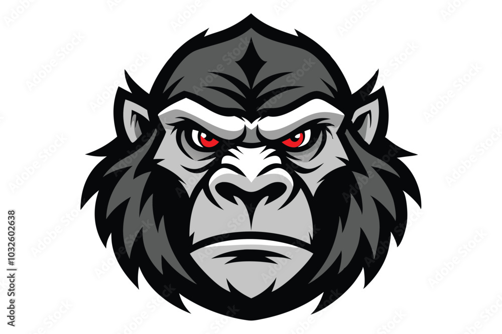Gorilla Head Mascot Vector Logo for Competitive Branding Gorilla Head Mascot Vector Logo for Competitive Branding