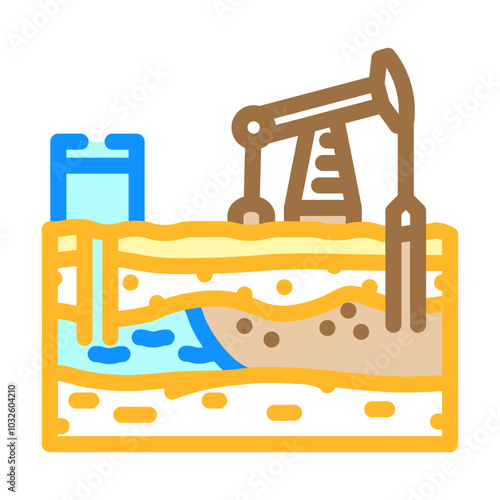 enhanced recovery eor color icon vector. enhanced recovery eor sign. isolated symbol illustration