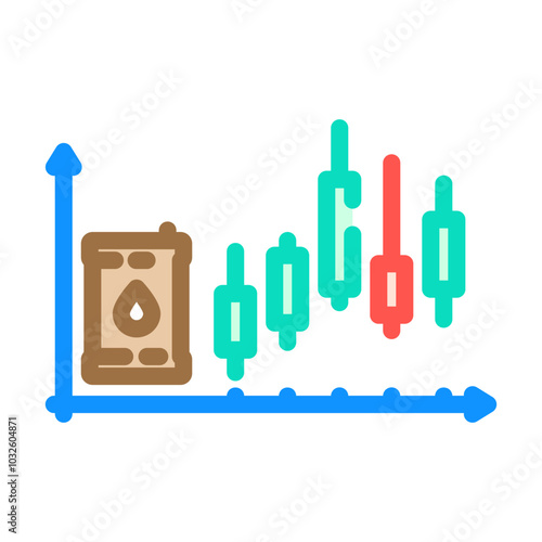 trading oil industry color icon vector. trading oil industry sign. isolated symbol illustration