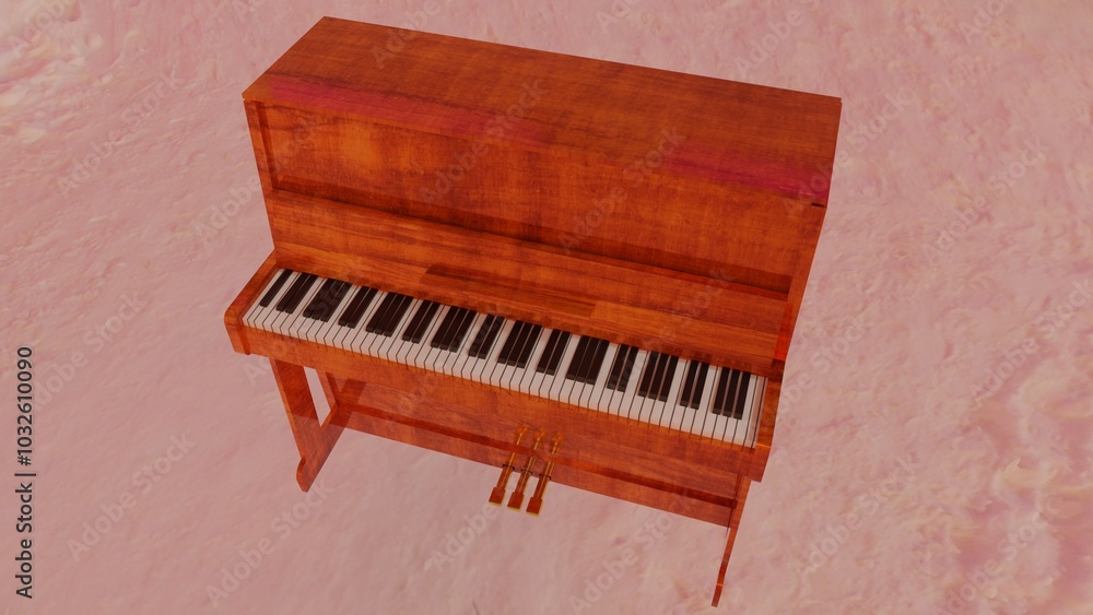 Fototapeta premium Piano with Colorful background