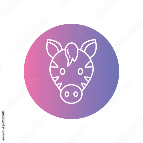 Zebra vector icon stock illustration