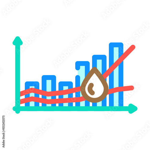 demand oil industry color icon vector. demand oil industry sign. isolated symbol illustration