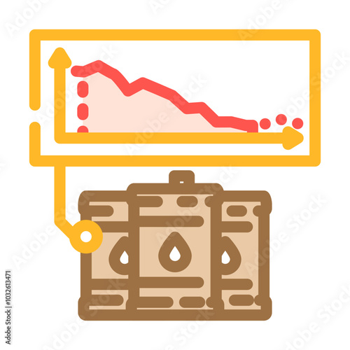 crisis oil industry color icon vector. crisis oil industry sign. isolated symbol illustration