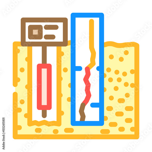well logging oil industry color icon vector. well logging oil industry sign. isolated symbol illustration