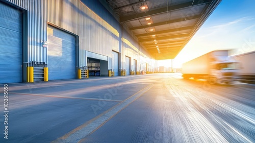 Bright and Airy Warehouse Exterior at Sunset