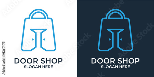  shop door line vector abstrack