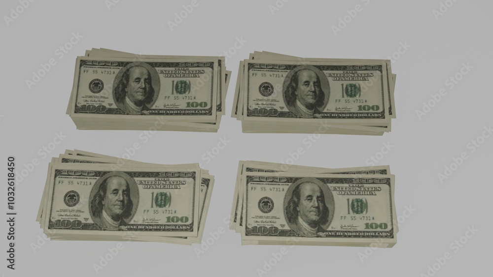 dollar bundles with white background dollar bundles with white background