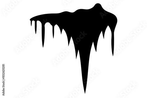 Icicle Silhouette | isolated vector silhouette illustration on white background