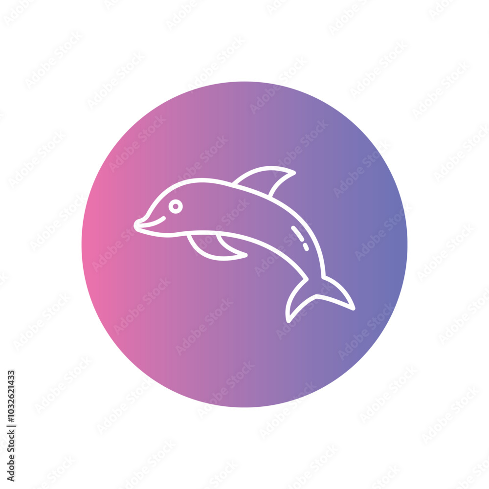 Dolphin vector icon stock illustration Dolphin vector icon stock illustration