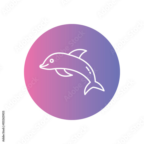 Dolphin vector icon stock illustration