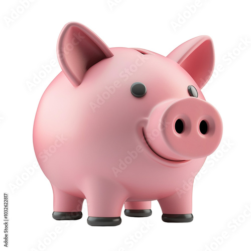 Piggy bank 3d icon clip art