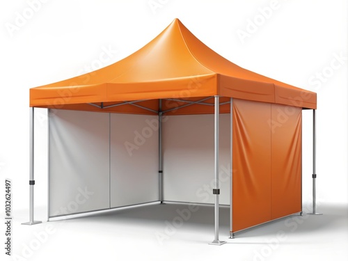 Orange Popup Tent for Trade Shows and Events