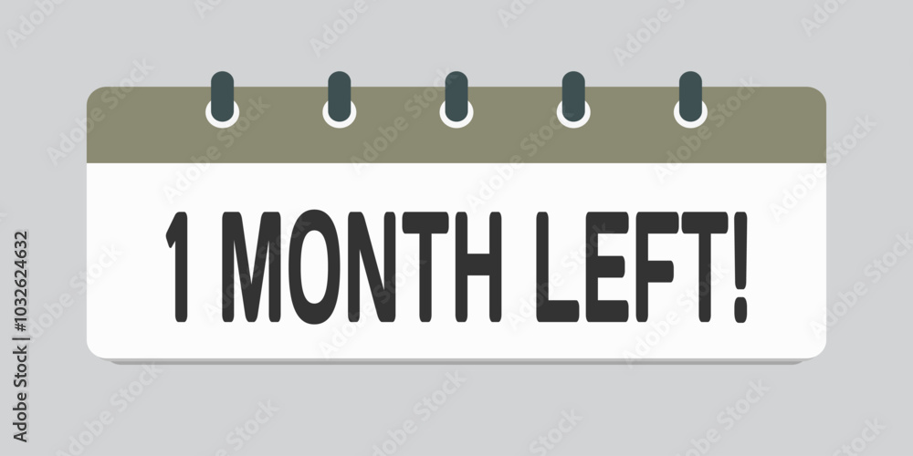 Countdown weekly calendar icon - 1 month left Countdown weekly calendar icon - 1 month left