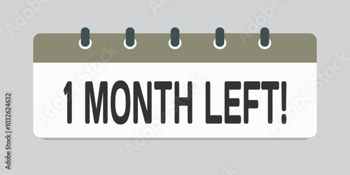 Countdown weekly calendar icon - 1 month left