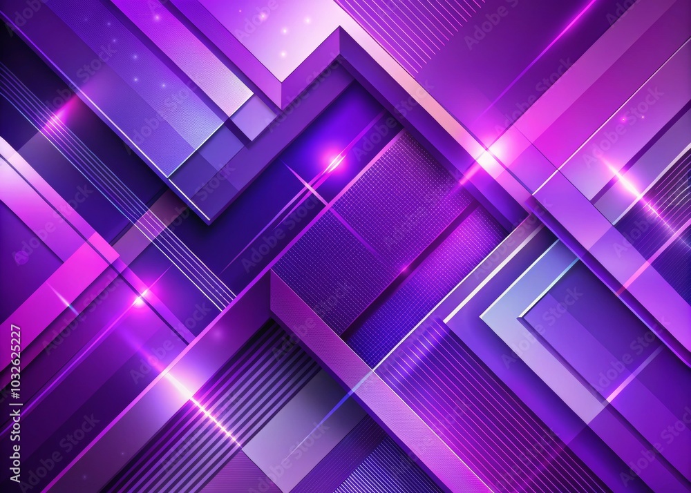 Obraz premium Modern Abstract Geometric Background in Purple Shades