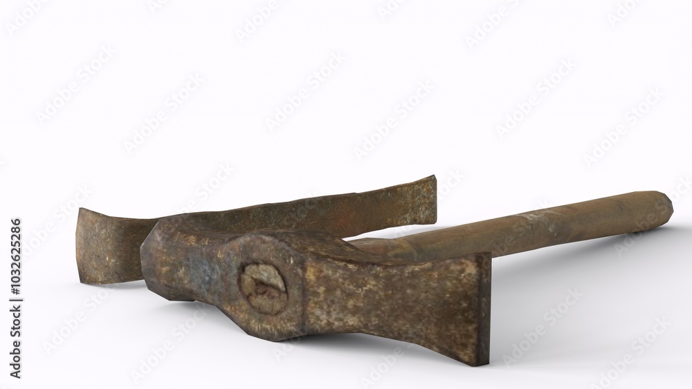 chisel hammer with white background chisel hammer with white background