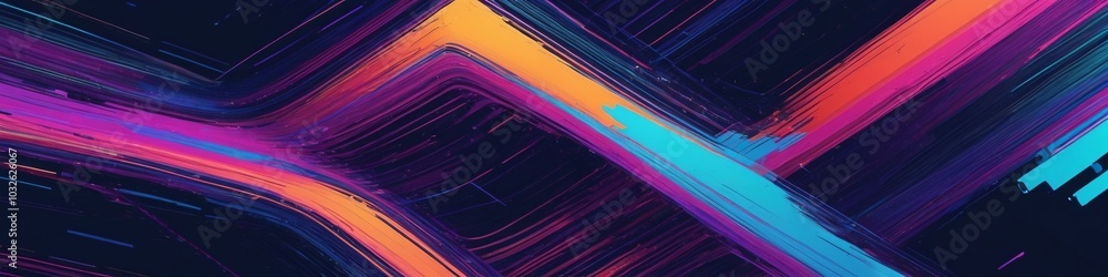 A digital glitch effect with vibrant hues and distorted lines, creating a trendy and artistic background for contemporary designs, Generative AI A digital glitch effect with vibrant hues and distorted lines, creating a trendy and artistic background for contemporary designs, Generative AI