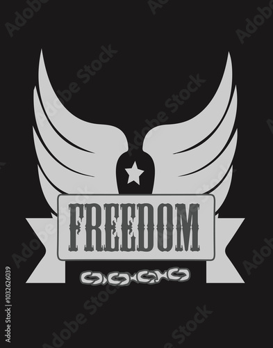 Freedom t shirt design.