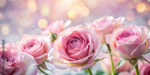 Ethereal Pink Rose Blossom - Romantic Macro View of Delicate Petals in Soft Pastel Hues for Wedding, Love, and Beauty Concepts