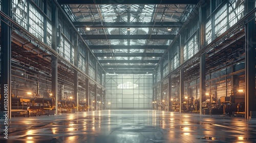 Modern Industrial Manufacturing Plant Interior