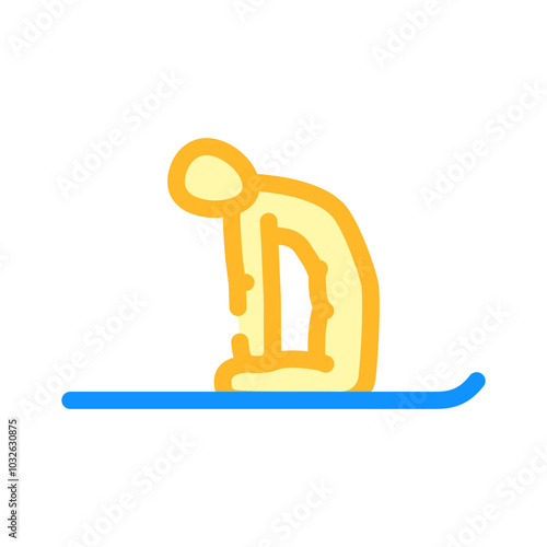 camel pose ustrasana yoga color icon vector. camel pose ustrasana yoga sign. isolated symbol illustration